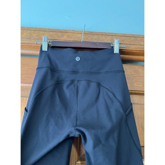 Lululemon Women's Invigorate High-Rise Crop 23" Athleisure Leggings Black Size 2 - Picture 6 of 10